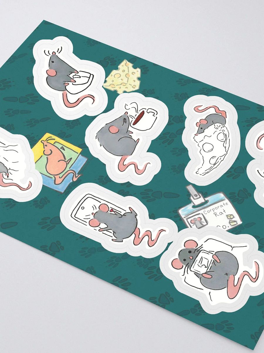 A Day in the Life of Corporate Rat Sticker Sheet product image (2)