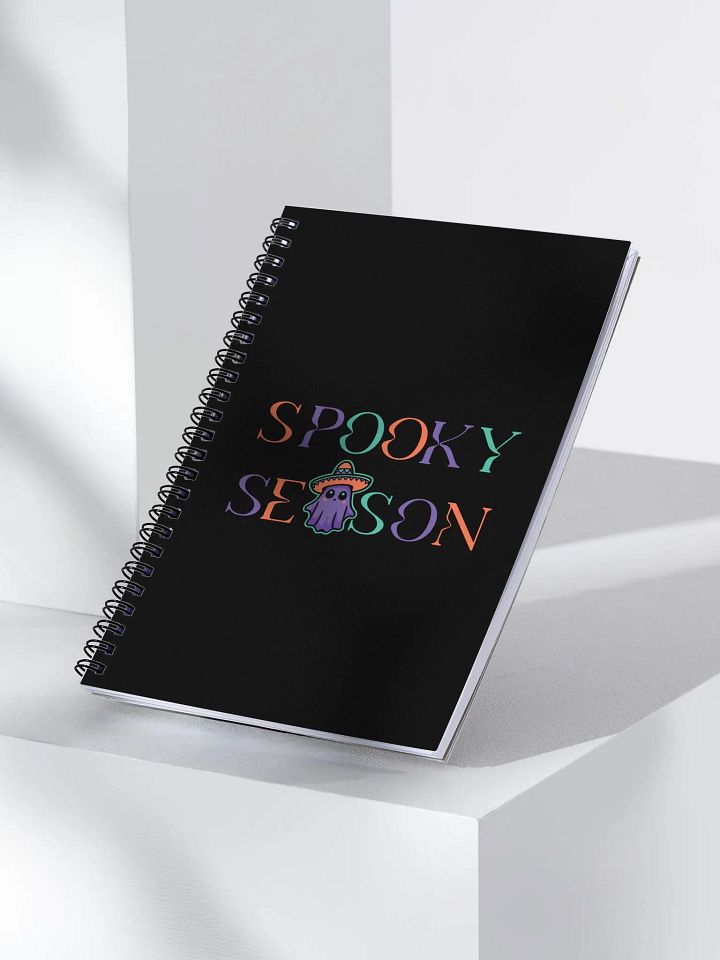 Spooky Season Sombrero Ghost Colorful Dotted Spiral Notebook product image (2)