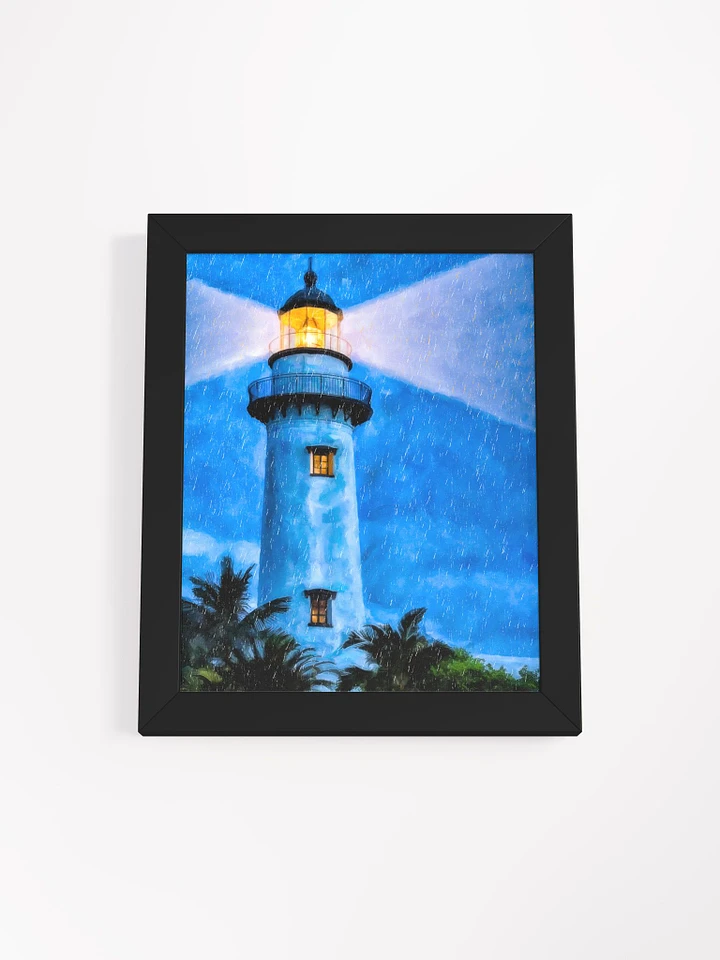 St Simons Island Lighthouse At Night – Georgia Framed Poster product image (2)