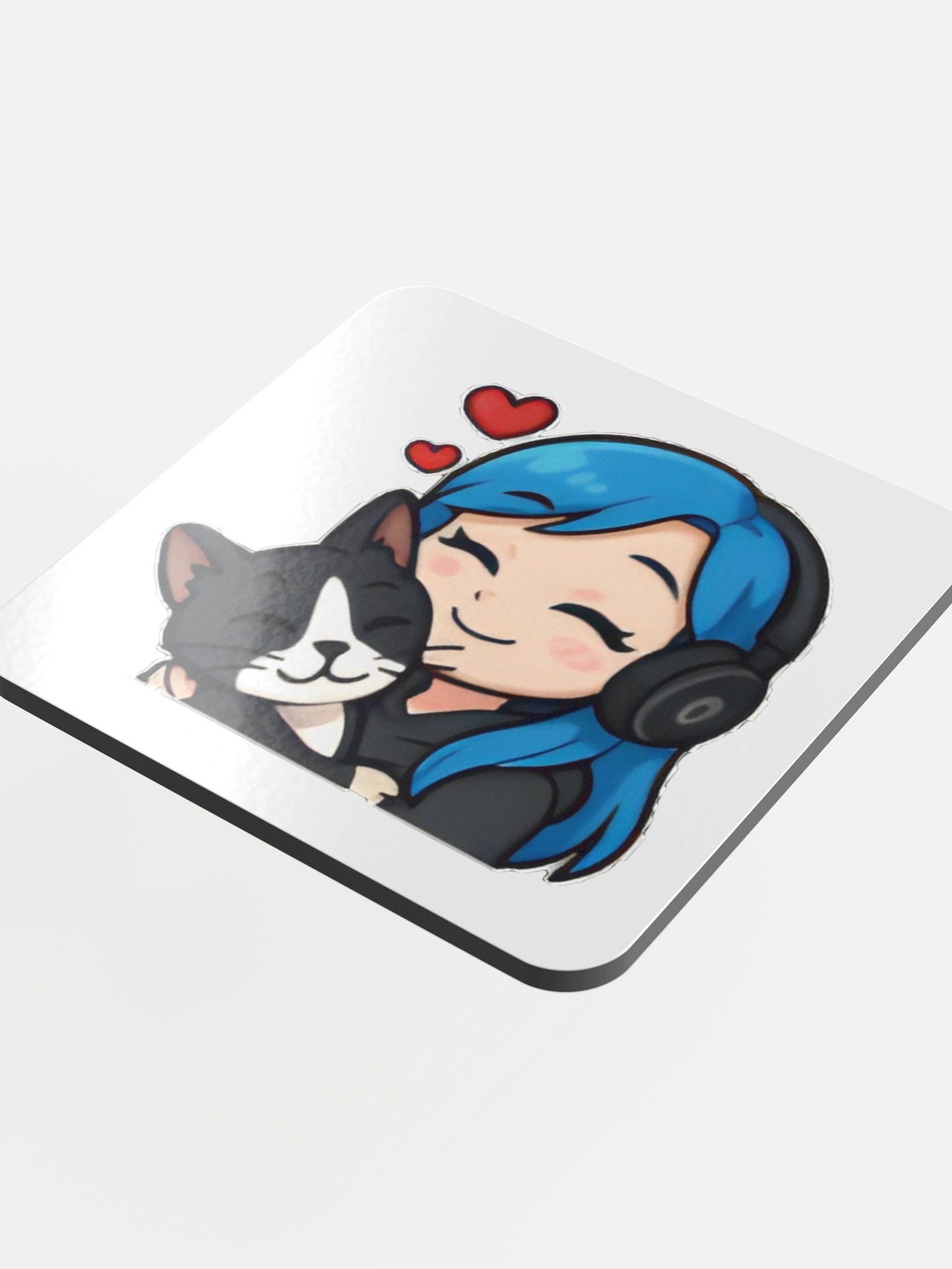 Kitty Cuddles Cork Coaster product image (1)