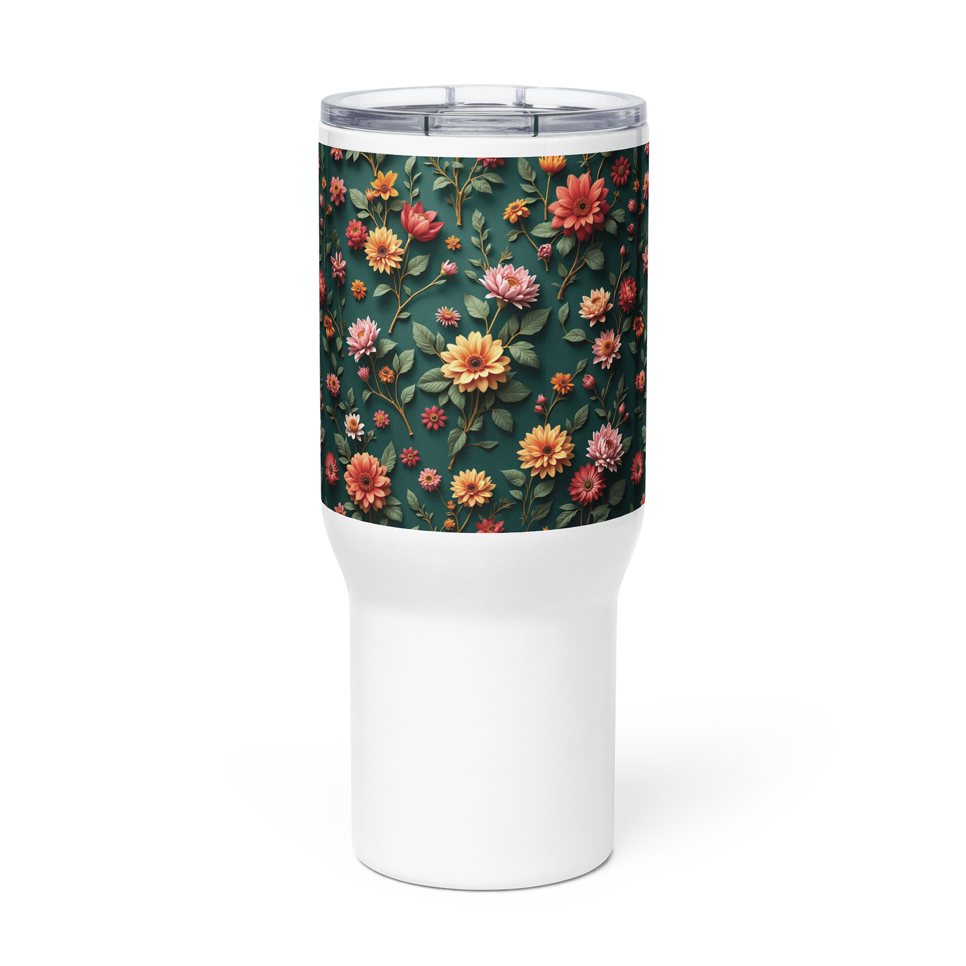 Vintage Floral Travel Tumbler with Handle product image (2)