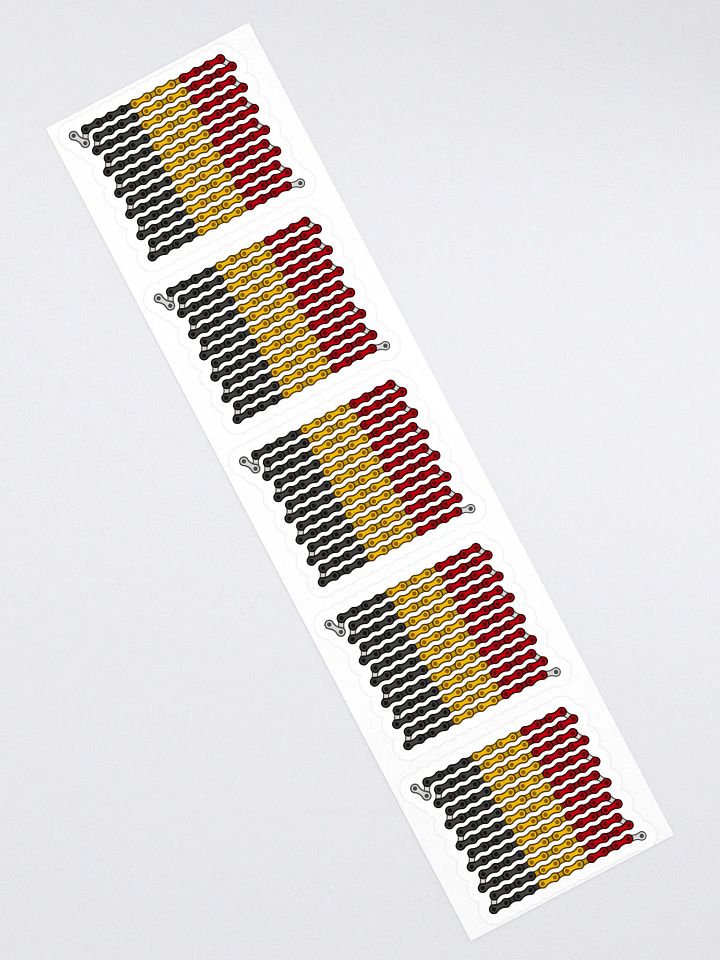 Belgium Bike Chain Flag Sticker 5 Pack product image (2)