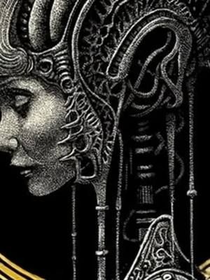 Animated version of my drawing “LUNA” done by a friend #art #fantasyart #drawing #tattooart #surrealart #ink #stippling 