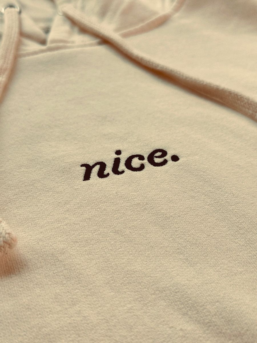 Nice. Athletics Embroidered Hoodie (Bone/Black) product image (3)