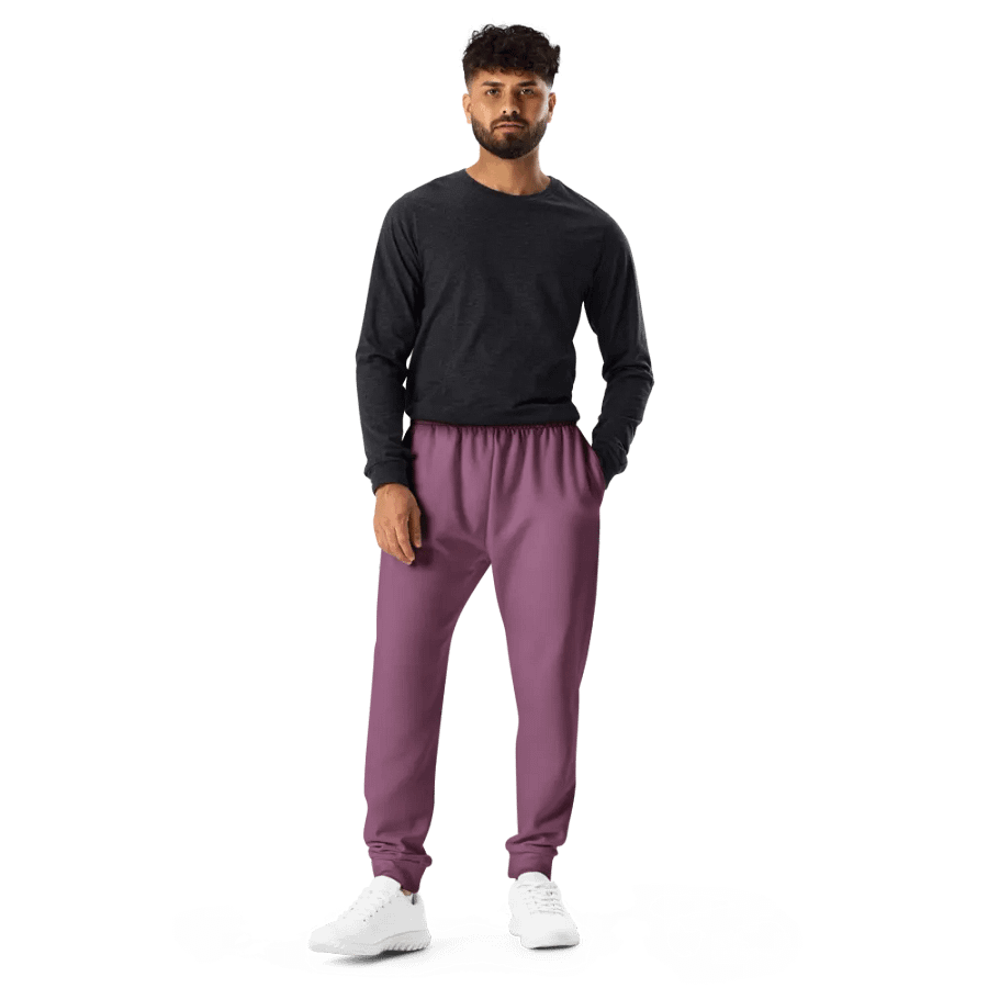 Plain Dark Lilac Purple Soft Summer Recycled Polyester Premium Men's Joggers by Treasure Pie product image (11)