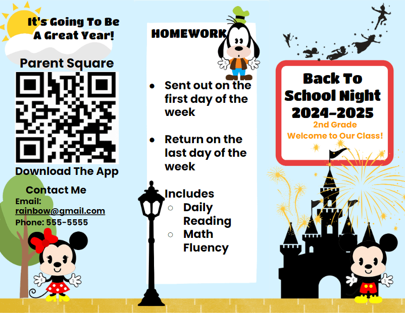 Back to School Disney Brochure product image (2)