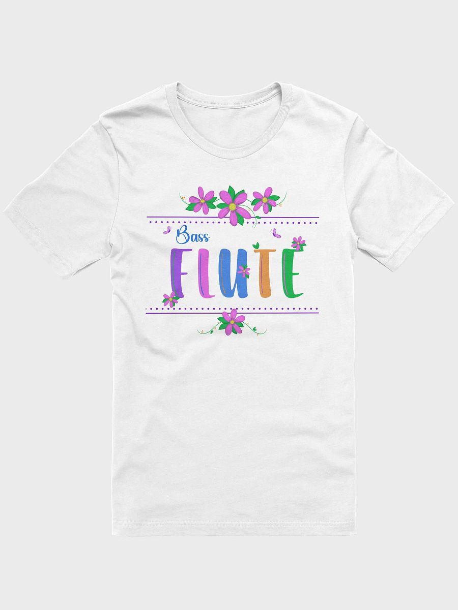 Unisex Fit - Floral Flute T Shirt - Blue Bass Letters product image (1)