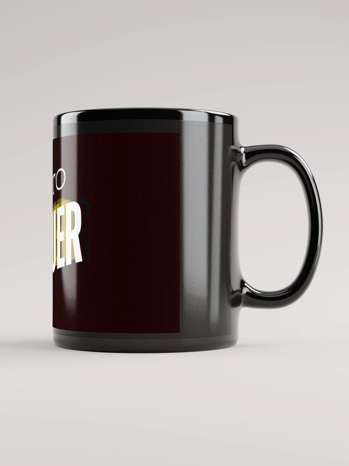 Black Glossy Conqueror's Calligraphy Mug product image (2)