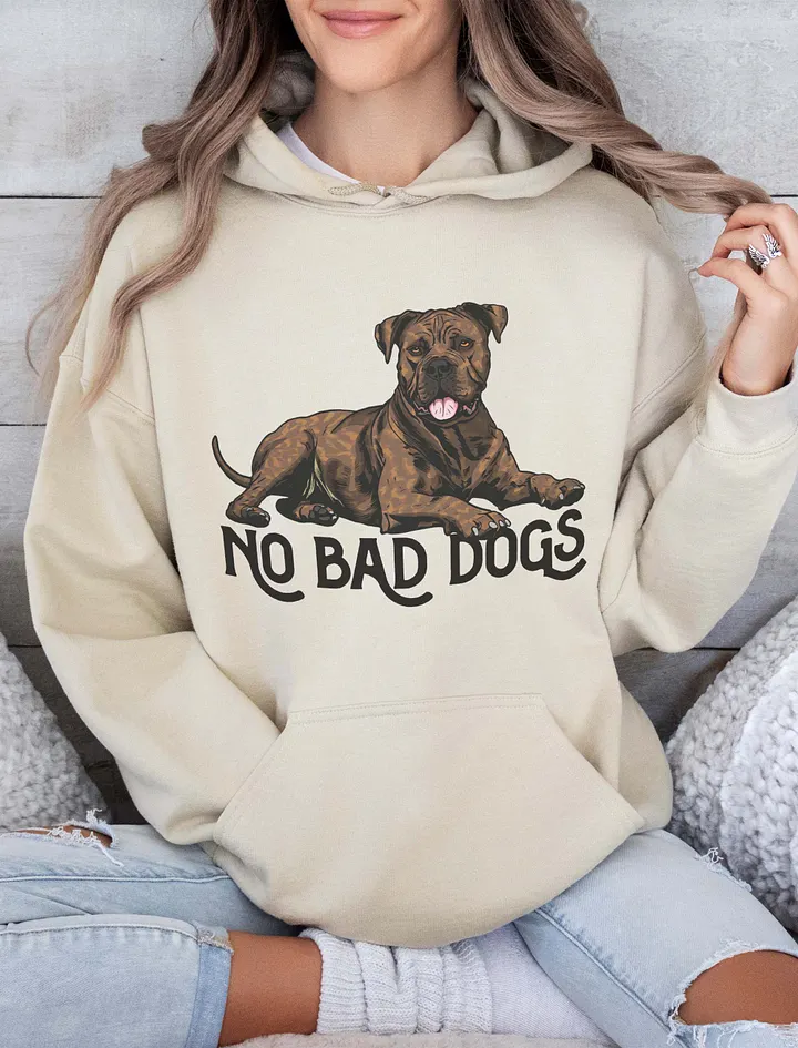No Bad Dogs Hooded Sweatshirt of a Cane Corso(Brindle) | Funny Hoodie for Cane Corso Paw-rents product image (18)
