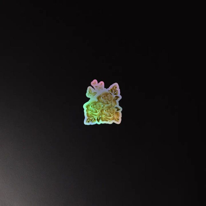 Golden Roses Holographic Sticker Sheet product image (4)