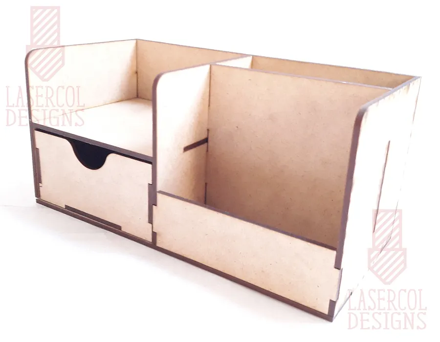 Desk Organizer with drawer - Laser Cut Files product image (9)