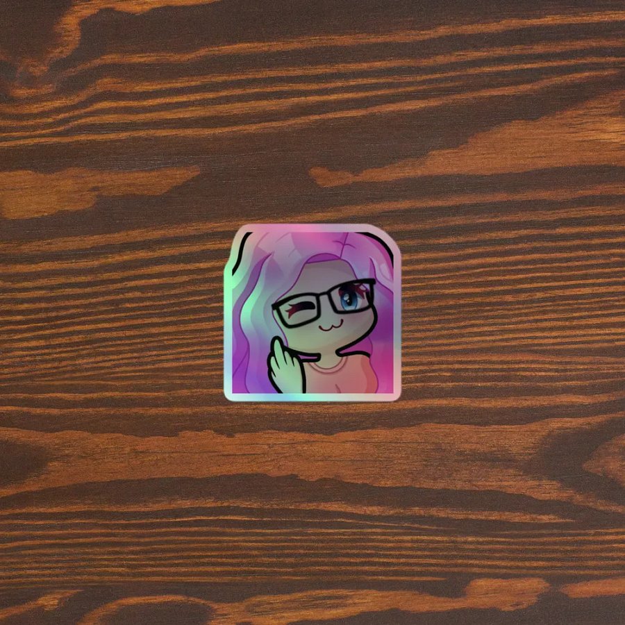 A Holographic Peachy Hello Sticker product image (3)