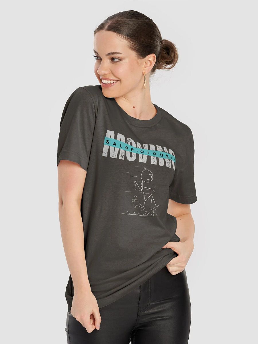 Moving SALOP*CIOUSLY Humor Blue Text T-Shirt product image (71)