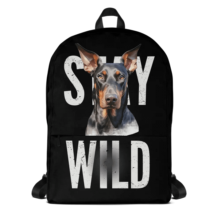 Stay Wild Doberman All-Over Print Backpack product image (1)