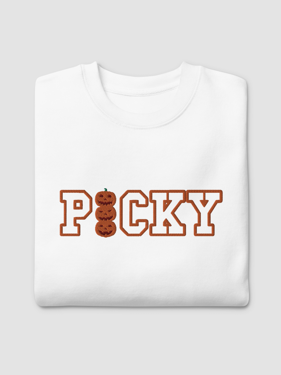 Picky Pumpkin Embroidered Crewneck (4 Colors) product image (2)
