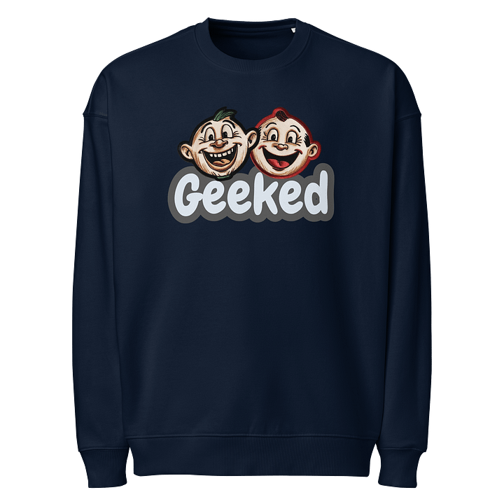 Whimsical Geeked Faces Organic Sweatshirt product image (1)