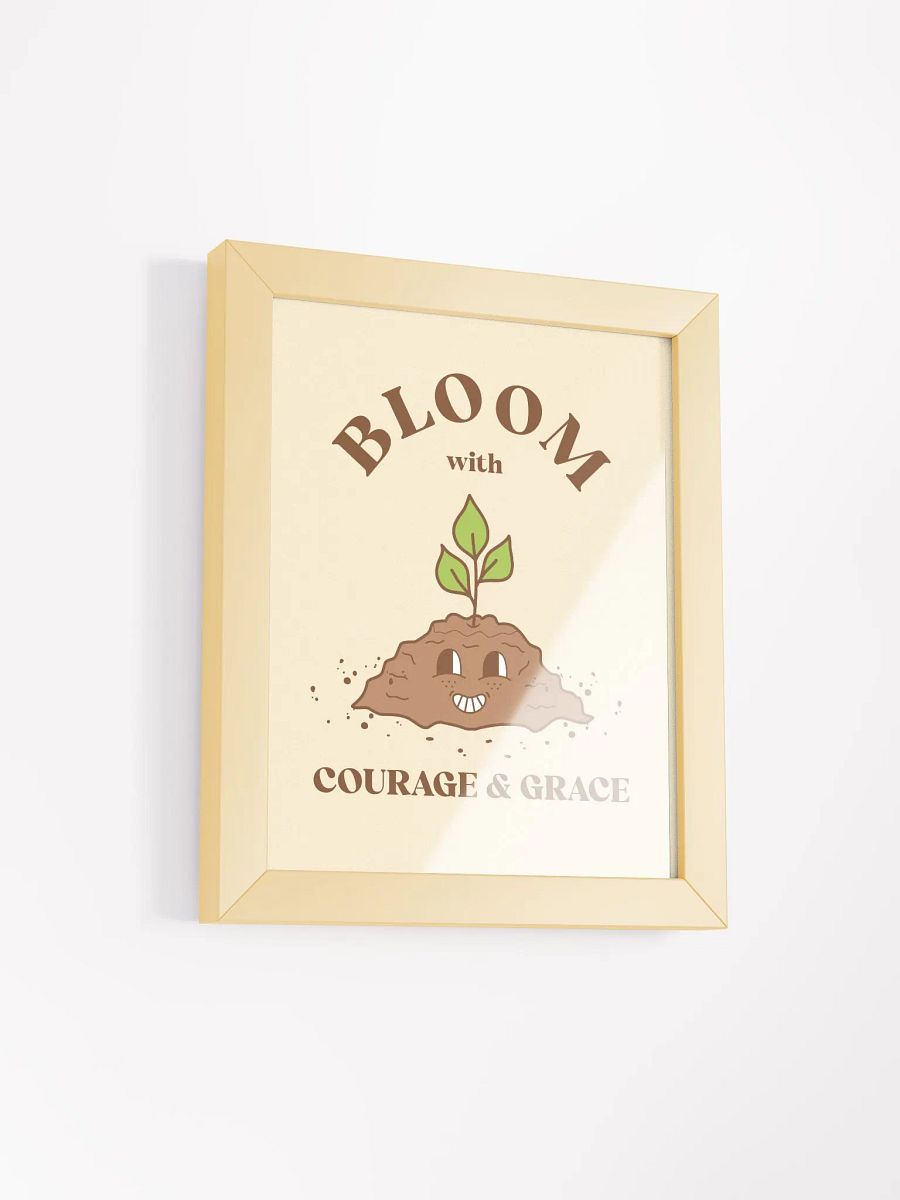 Bloom With Grace Retro Motivational Quote Framed Wall Art Print product image (11)