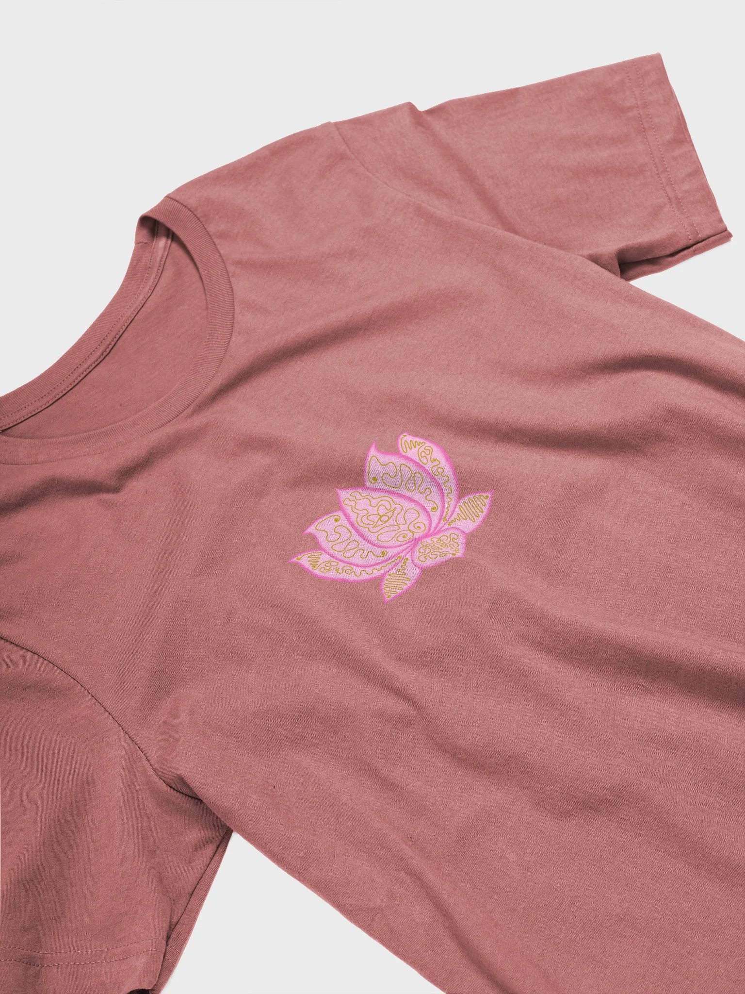 Mystic Lotus Gold-Trimmed T-Shirt product image (3)