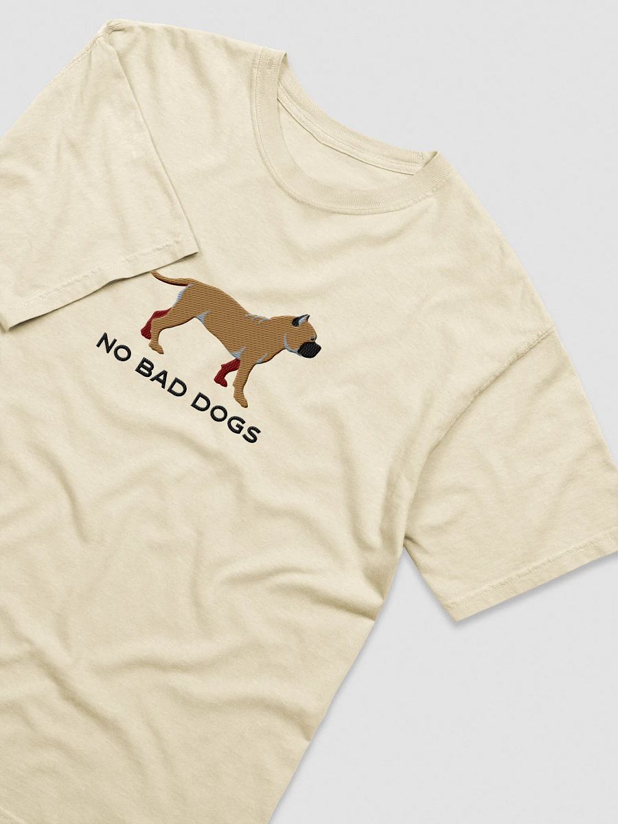 No Bad Dogs T-Shirt(Embroidered) of an American Bully(Tan) product image (27)
