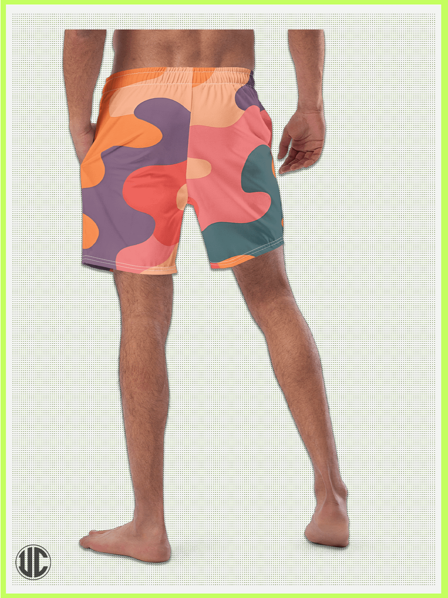 Becky's Coral Camo – Men’s Swim Trunks product image (3)