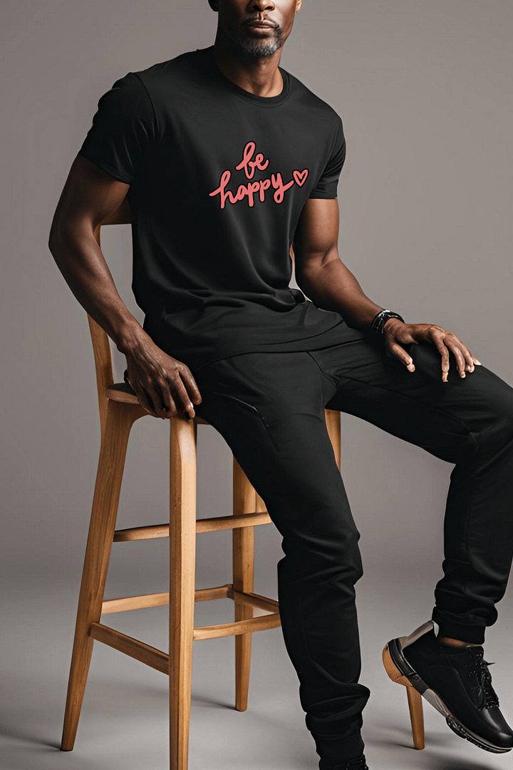 Be Happy Cursive T-Shirt product image (2)