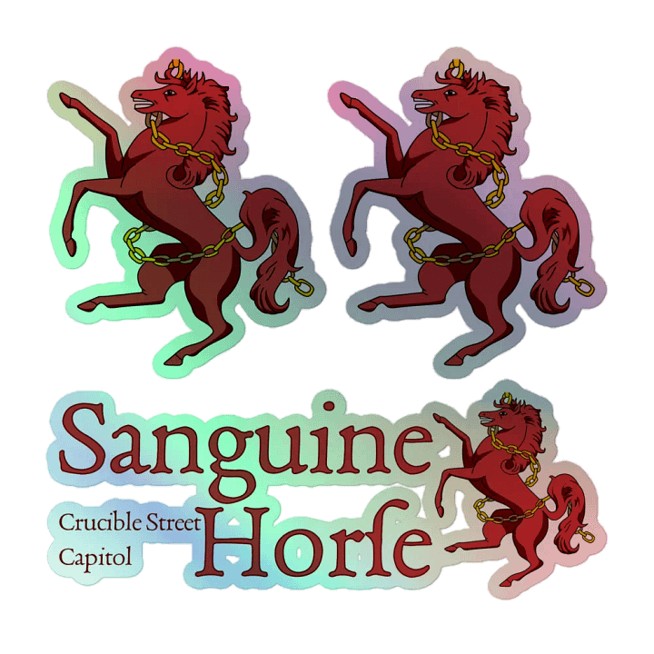Sanguine Horse stickers - Shiny 🇪🇺 🇺🇸 product image (1)