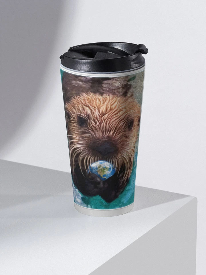 Otter This World 15 oz Stainless Steel Travel Mug product image (1)