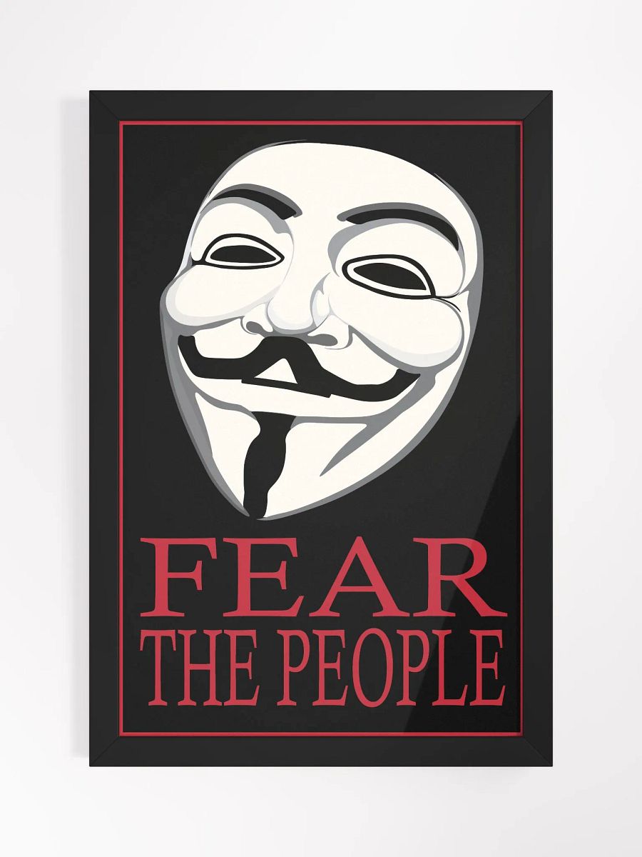 Fear The People - Red - Framed High-Quality Matte Poster product image (2)
