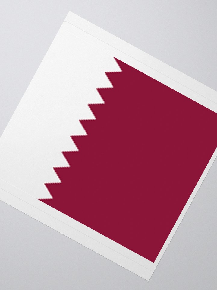 Qatari Flag Sticker - Durable Vinyl for Indoor Use - Multiple Sizes Available product image (6)