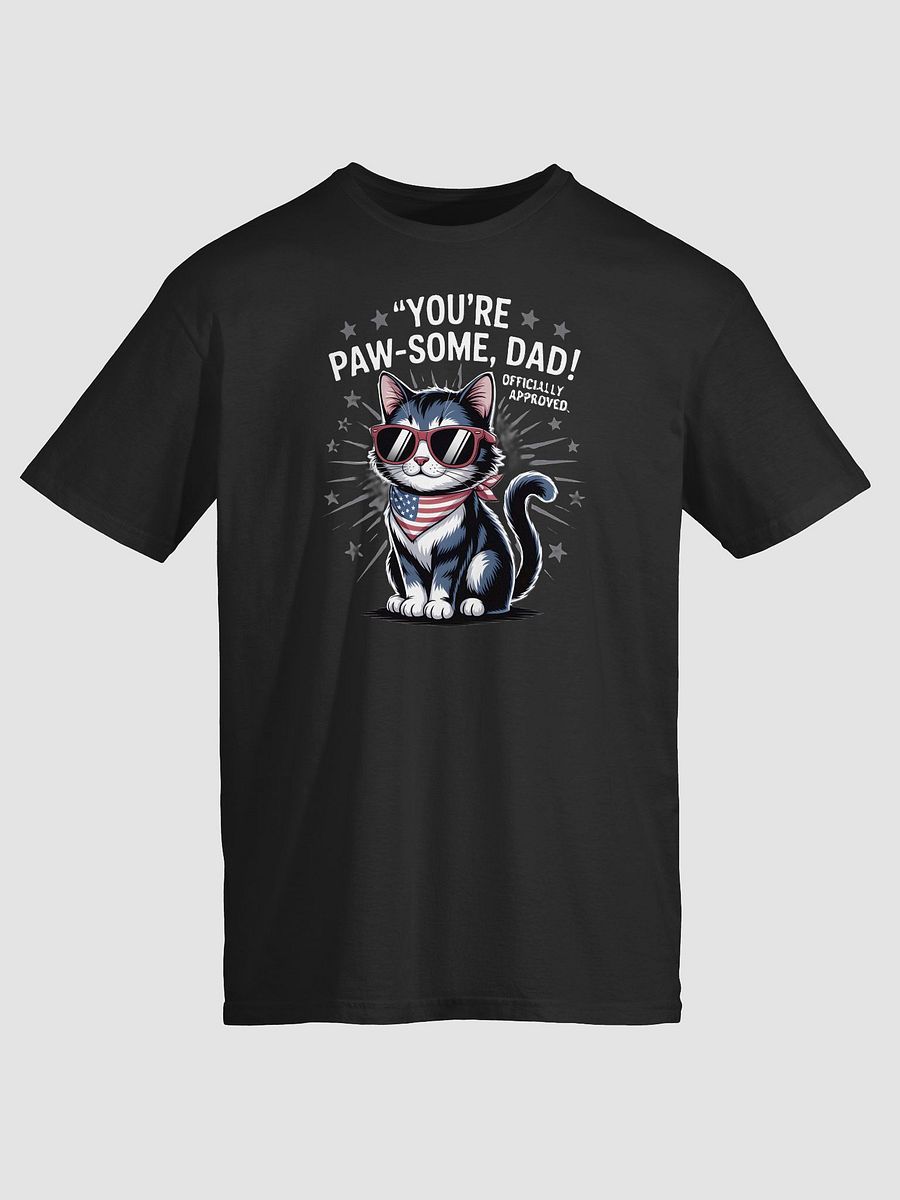 Paw-some Dad Cartoon Cat T-Shirt product image (1)