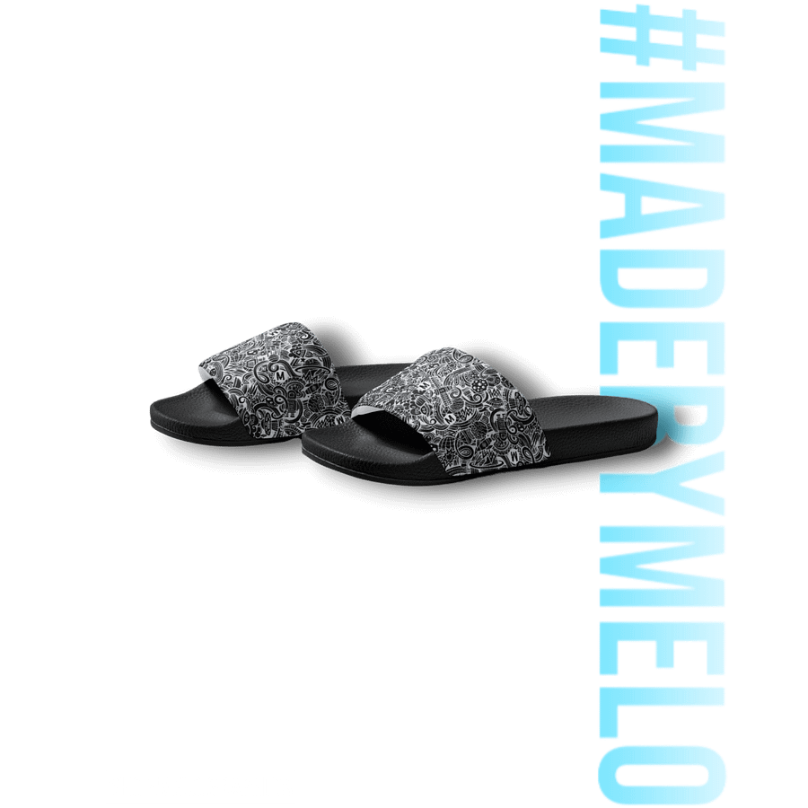 Dark Space Scribble - Men's Slides | #MadeByMELO product image (5)