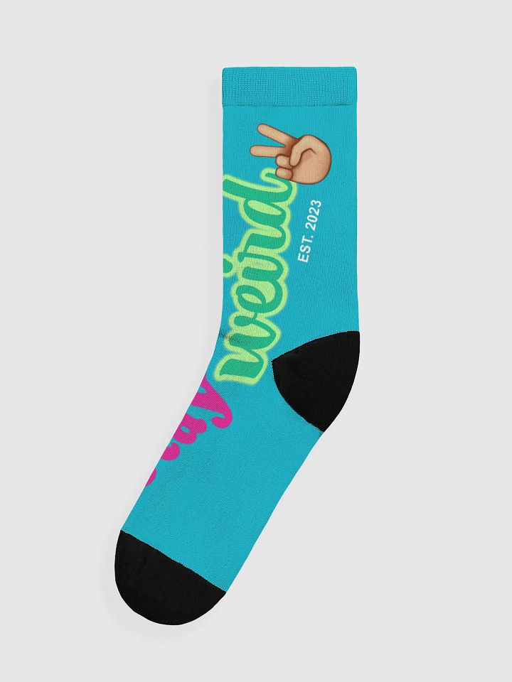 Stay Weird with a Peace Sign Socks! product image (1)