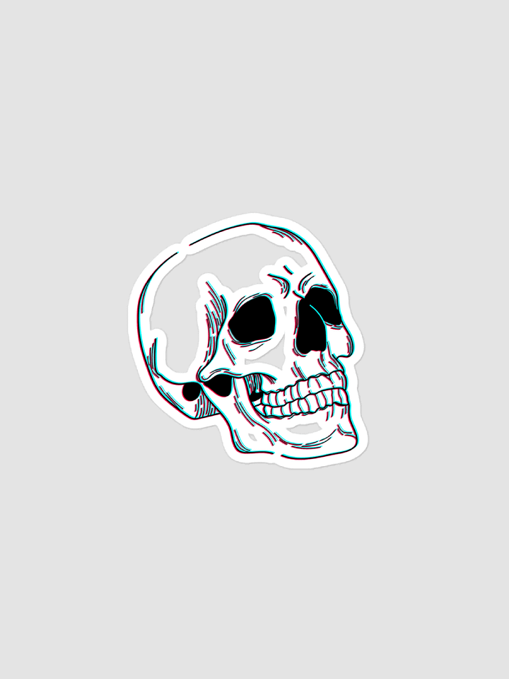 3D Simple Skull Kiss Cut Stickers product image (1)