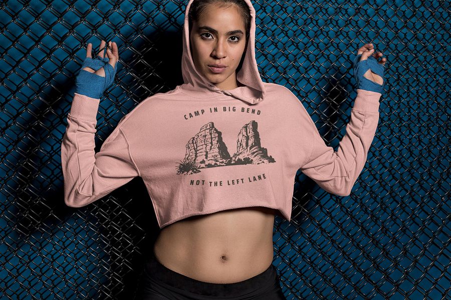 Camp in Big Bend Cropped Hoodie product image (4)