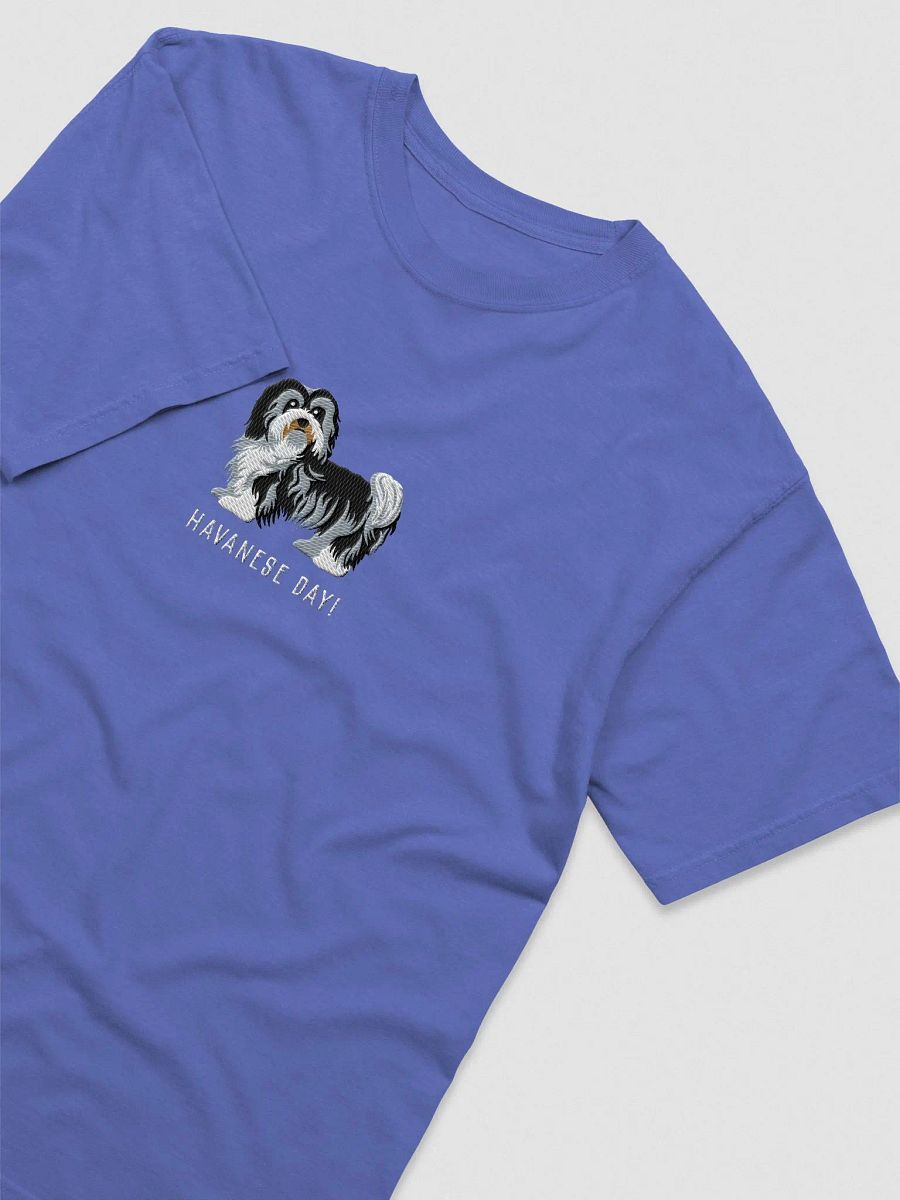 Havanese Day! T-Shirt(Embroidered) of a Havanese(Black & White) product image (6)