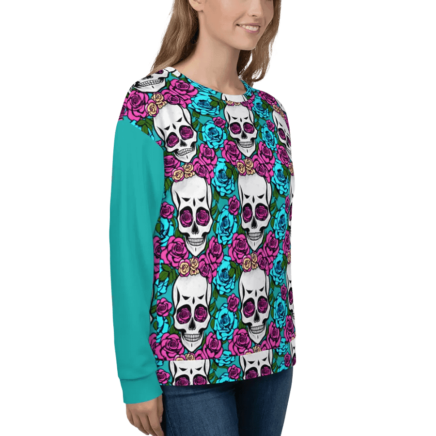 Floral Skull Fiesta Unisex Sweatshirt product image (12)