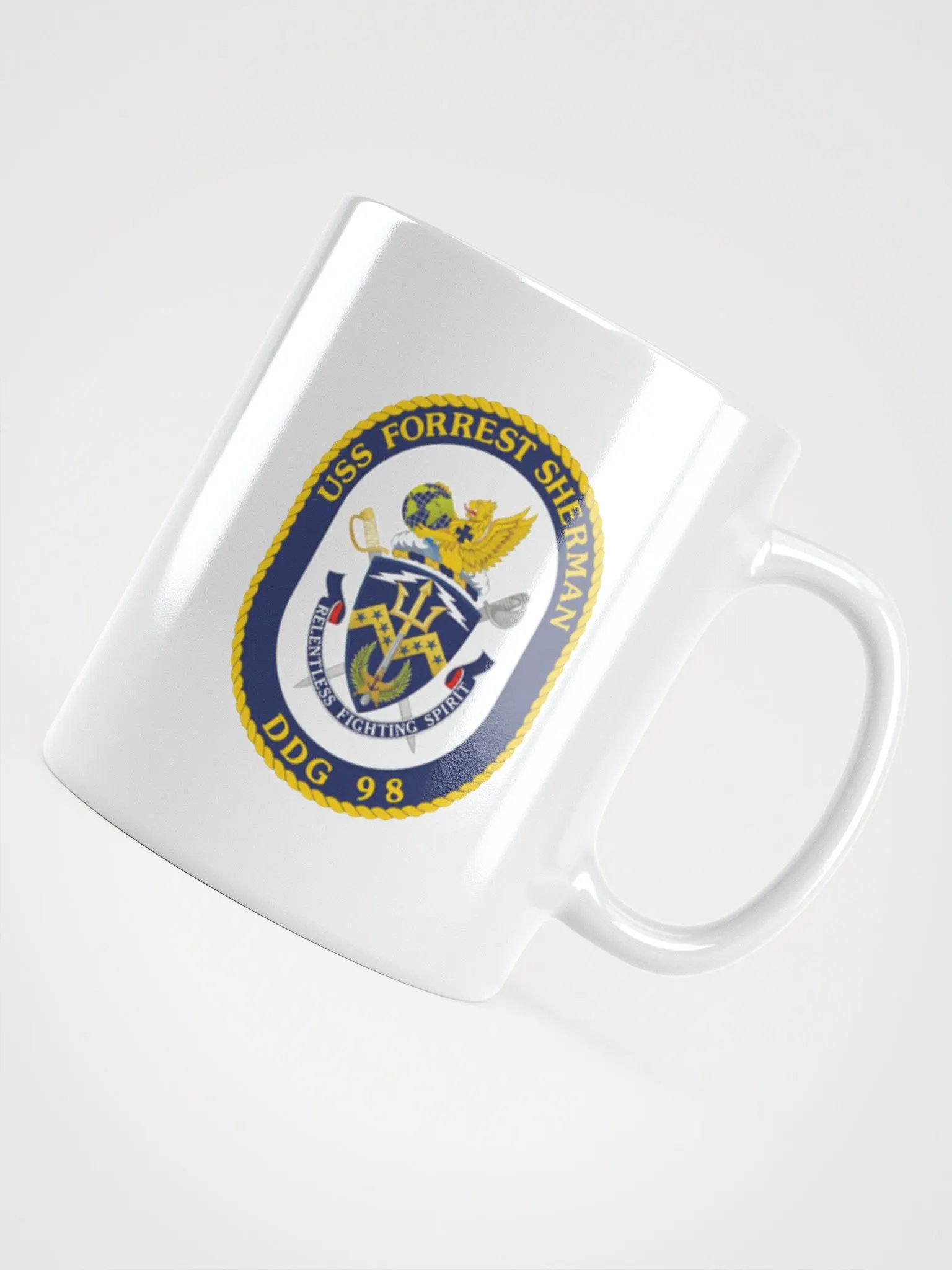 USS Forrest Sherman DDG 98: White Coffee Cup product image (4)