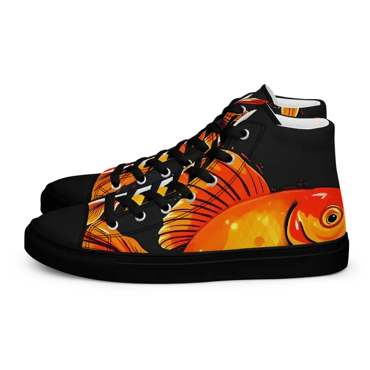 Luminous fins, Men's High Top Canvas Shoes product image (1)