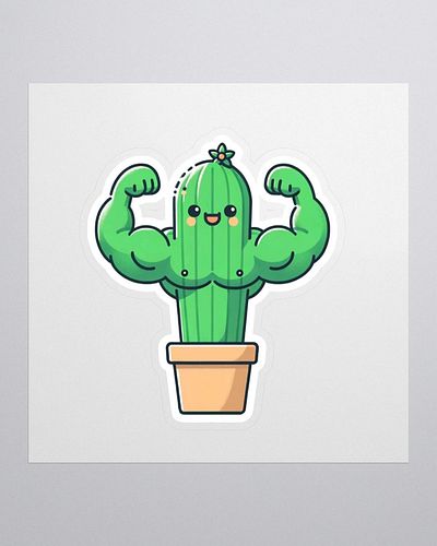 Cactus arms! Poke-free stickers ready for planting
