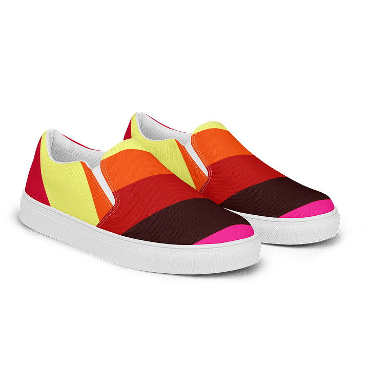 OKSI67670 Orange Alphanumeric Women's Slip-On Shoes product image (2)