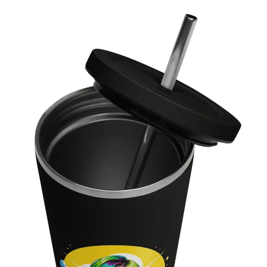 Brat 20 oz Tumbler Cup - Black - Insulated Tumbler with a Straw v3 product image (11)