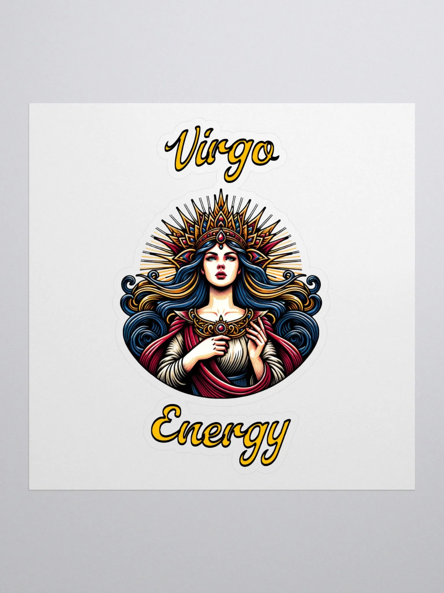Zodiac Sign Virgo Energy Sticker product image (1)