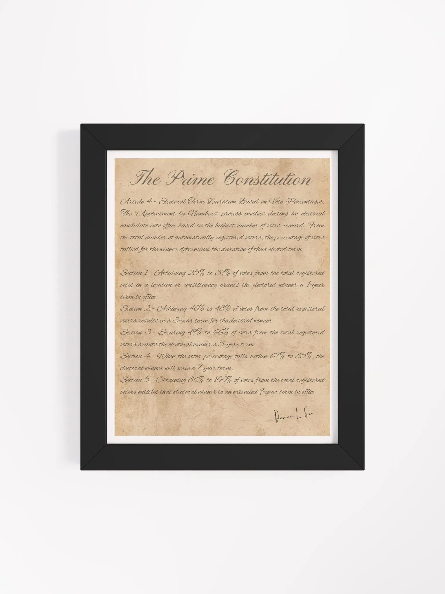 Prime Constitution Electoral Term Poster product image (44)