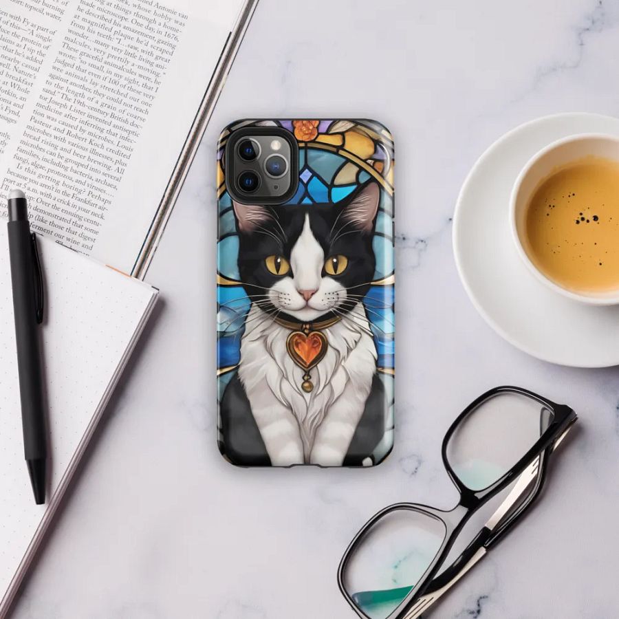Stained Glass Cat iPhone Case product image (38)