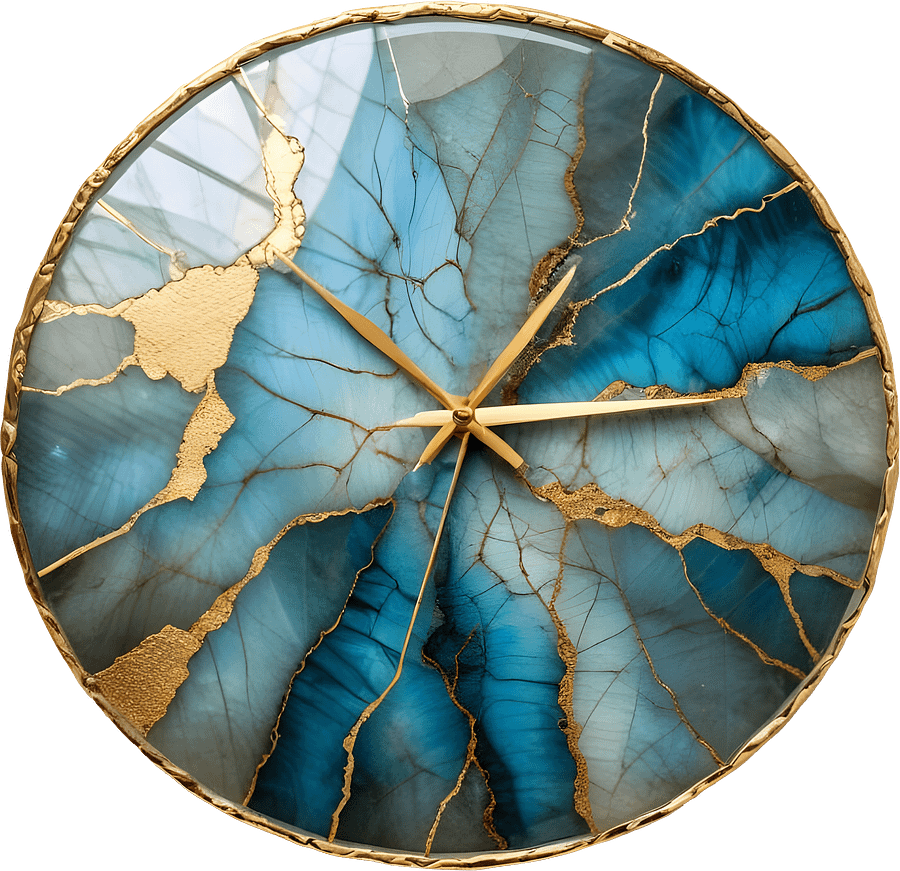 Celestial Grace – Luxury Design Labradorite Clock PNG product image (1)