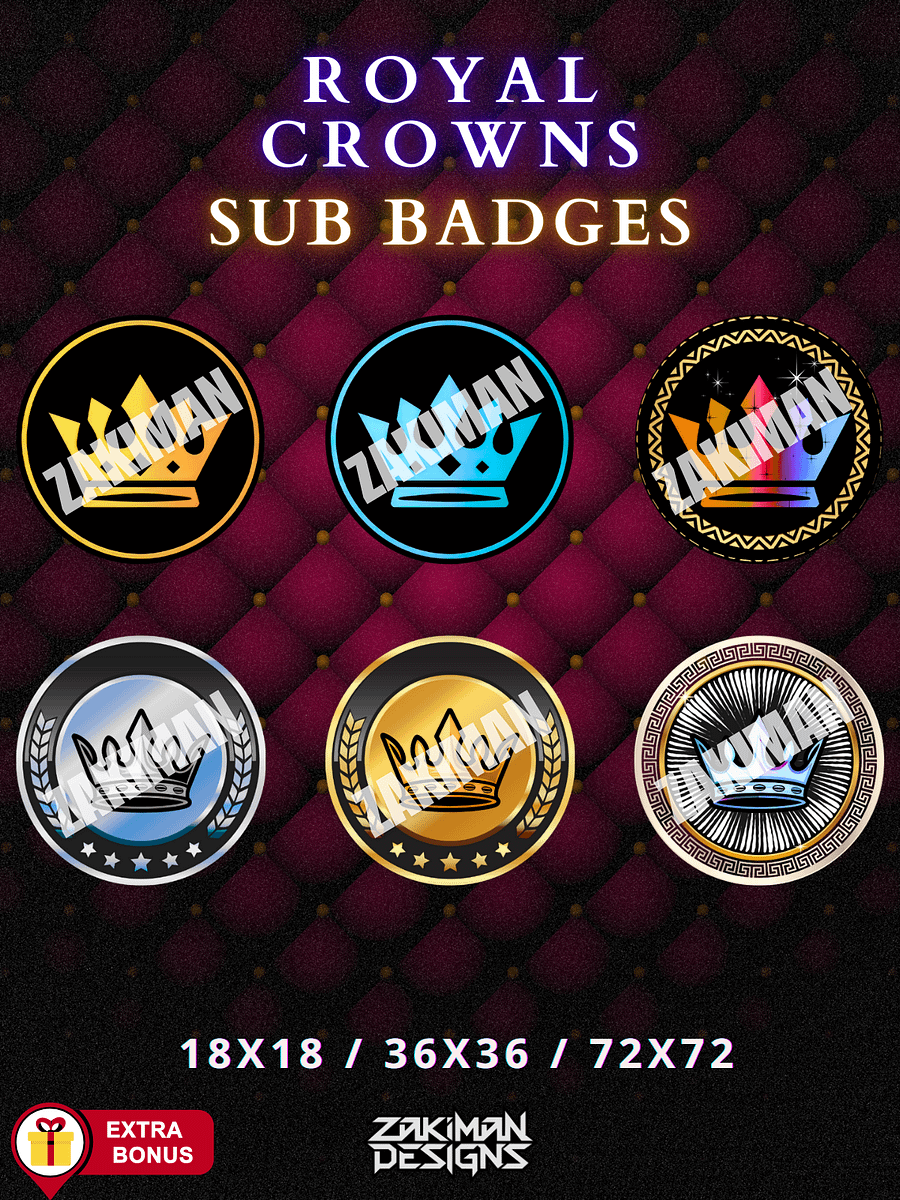 Royal crowns Sub badges product image (1)
