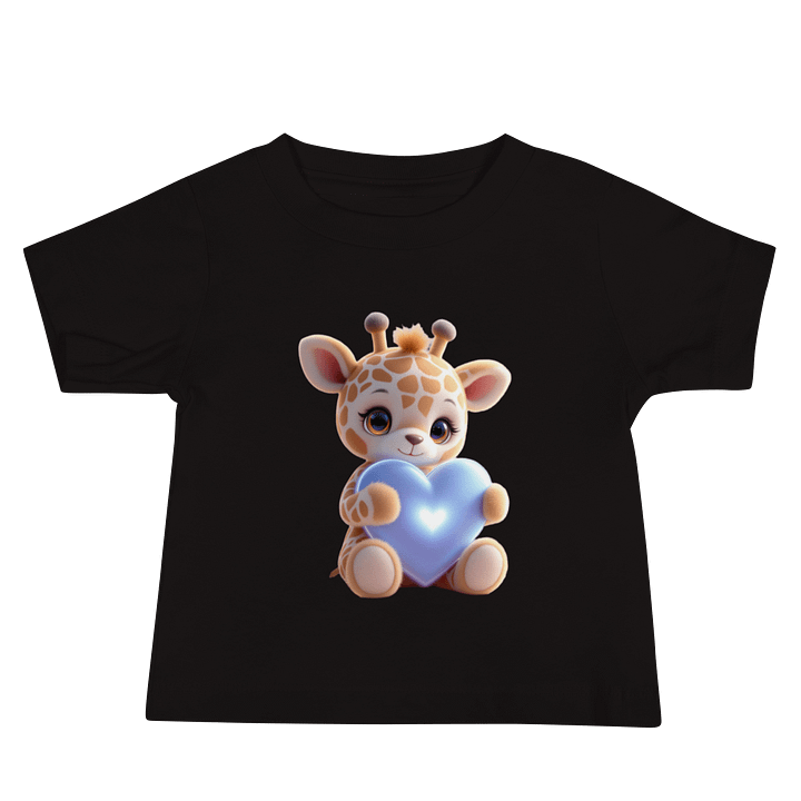 Glowing Heart Giraffe Baby Tee product image (2)