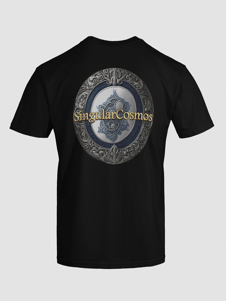 Singular Cosmos Dual Front & Back Logo Black Cotton T-Shirt product image (9)