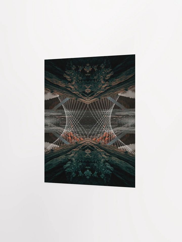 Geometric Art Print - Rainy Lake (Warm) product image (2)