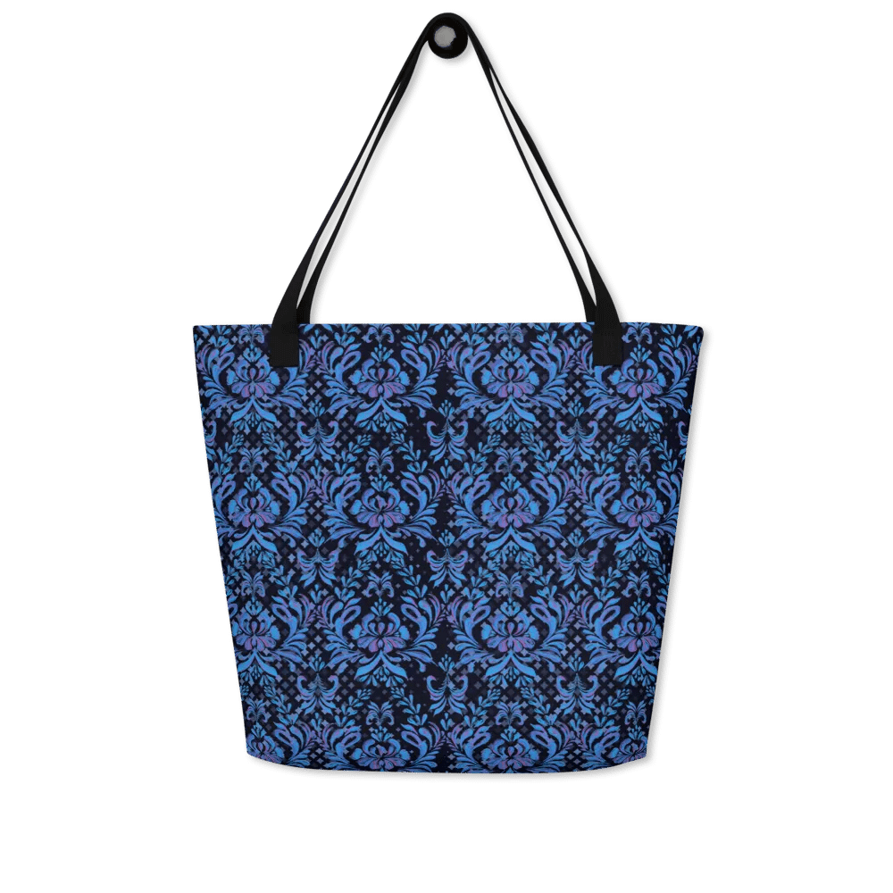 Big printed tote bag with Blue morocan design product image (3)